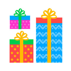 Elegant Gift Present Box. Beautifully Wrapped Surprise for Special Occasions