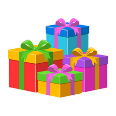 Elegant Gift Present Box. Beautifully Wrapped Surprise for Special Occasions