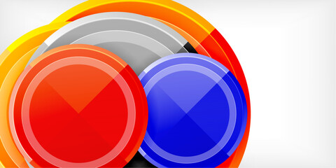 Minimal geometric abstract background. Circle triangle design