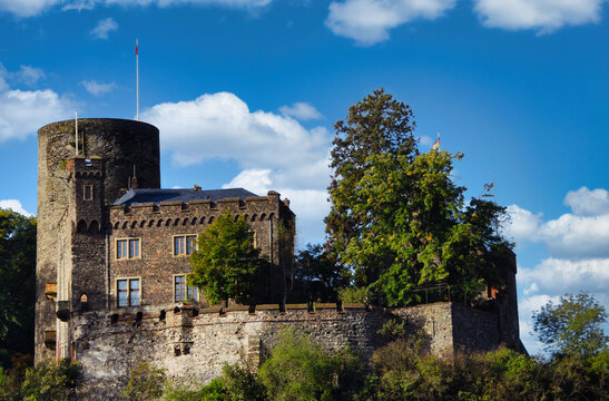 Castle in Europe near Rhine River  - Powered by Adobe