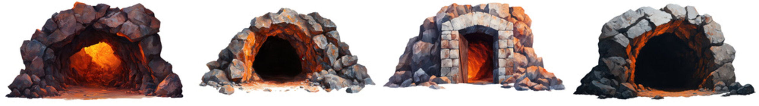 Majestic Mountainous Cave Formations in Natural Landscape with Rugged Rock Formations Crevices and Mineral Deposits for Outdoor Adventure and Concepts