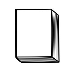 book illustration with blank cover for free writing the title