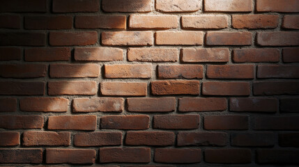 Obraz premium Brick wall with dark and light spots, showcasing texture and depth. warm tones create rustic atmosphere, perfect for various design projects