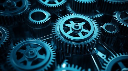 Gears Network: Streamlined Logistics with Interconnected Metal Cogs for Efficiency 