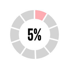 loading 5% icon vector design isolated white background.