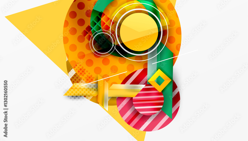 Aufkleber dynamic complex geometric abstract background