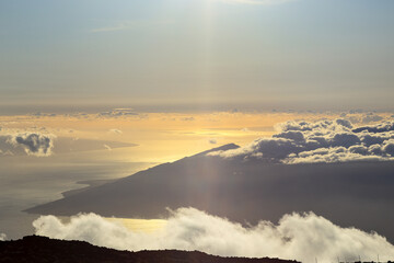Magnificent view from Haleakala national park in Maui