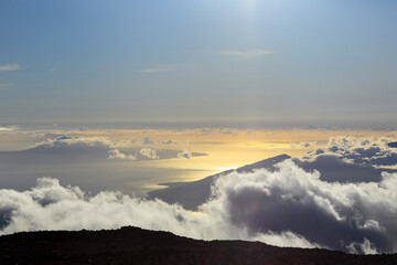 Magnificent view from Haleakala national park in Maui