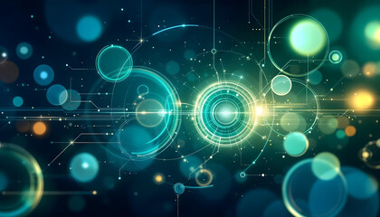 Obraz premium abstract technology background with circles