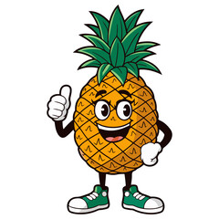 Cartoon pineapple clipart