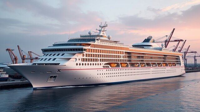 Finished Silver Ray Cruise Ship, Meyer Werft Papenburg, 2023 Launch