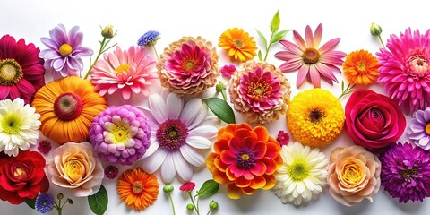 Flower Stains on White Background