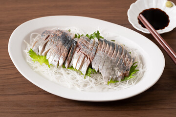 鯵の刺身