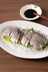 鯵の刺身