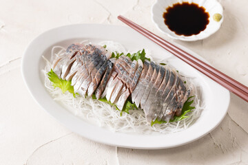 鯵の刺身