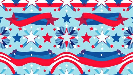 Independence Day Abstract Geometric Background