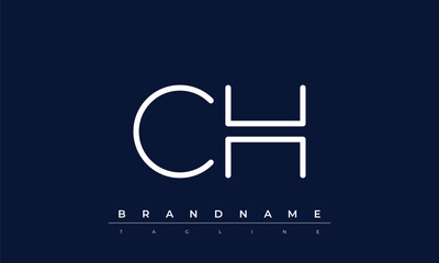 C, H logo design. CH  creative Monogram Logo. This logo design is the process of creating a visual symbol that represents a brand, company, or individual.