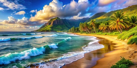 Majestic Molokai Beachfront Surf Break Vista