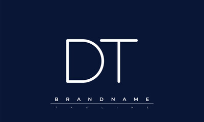 D, T logo design. DT  creative Monogram Logo. This logo design is the process of creating a visual symbol that represents a brand, company, or individual.