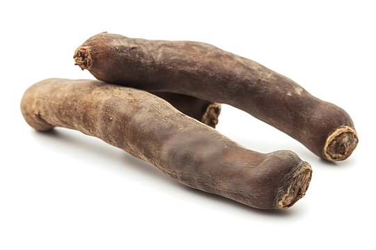 tamarind isolated on white background close up. studio shot.