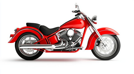 Obraz premium Red Classic Motorcycle Studio Shot