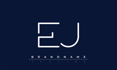 E, J logo design. EJ  creative Monogram Logo. This logo design is the process of creating a visual symbol that represents a brand, company, or individual.
