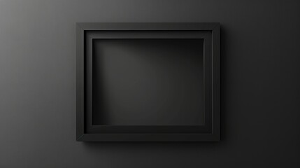 Sophisticated Black Rectangular Photo Frame Template for Timeless Pictures