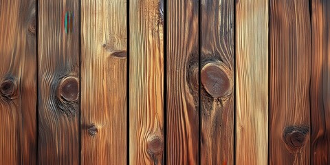 Close up shows natural wooden planks with rich color variation