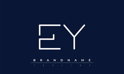 E, Y logo design. EY  creative Monogram Logo. This logo design is the process of creating a visual symbol that represents a brand, company, or individual.