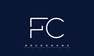 F, C logo design. FC  creative Monogram Logo. This logo design is the process of creating a visual symbol that represents a brand, company, or individual.