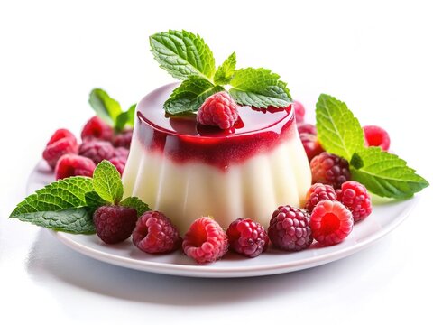 Pana Cotta Delight: Creamy Dessert with a Burst of Berries