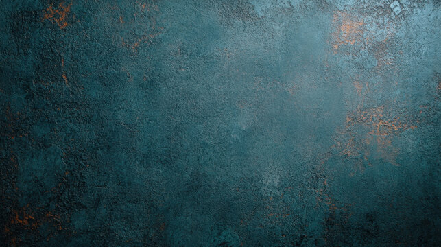 Tarnished metal background with textured surface, ideal for creative projects and video thumbnails. rich teal color adds depth and character to any design