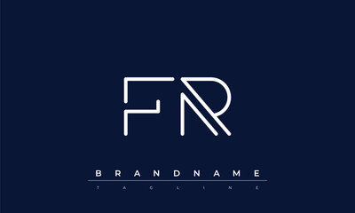 F, R logo design. FR  creative Monogram Logo. This logo design is the process of creating a visual symbol that represents a brand, company, or individual.