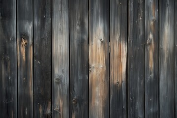 Fototapeta premium Weathered wooden planks create a textured background with varying tones
