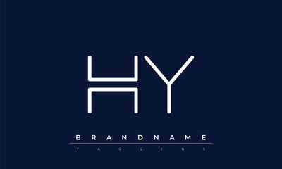 H, Y logo design. HY  creative Monogram Logo. This logo design is the process of creating a visual symbol that represents a brand, company, or individual.