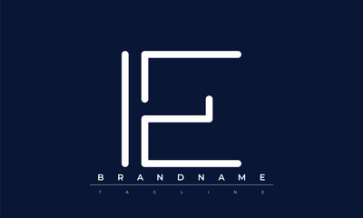 I, E logo design. IE  creative Monogram Logo. This logo design is the process of creating a visual symbol that represents a brand, company, or individual.