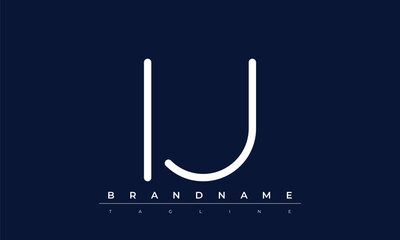 I, J logo design. IJ  creative Monogram Logo. This logo design is the process of creating a visual symbol that represents a brand, company, or individual.