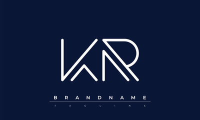 K, R logo design. KR  creative Monogram Logo. This logo design is the process of creating a visual symbol that represents a brand, company, or individual.