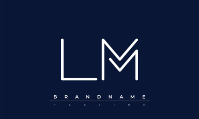 L, M logo design. LM  creative Monogram Logo. This logo design is the process of creating a visual symbol that represents a brand, company, or individual.