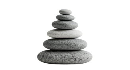 Stacked stones zen stones triangle design grey white black speckled
