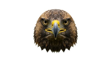 Fototapeta premium Majestic Golden Eagle Head Close up Wild Bird of Prey Powerful Feathered Face Wildlife Photography
