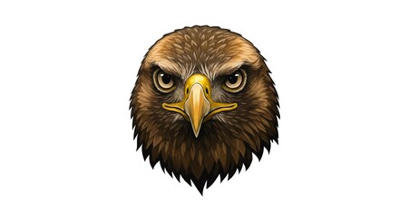 Fototapeta premium Majestic Eagle Head Portrait Intense Gaze Brown Feathers Wildlife Art