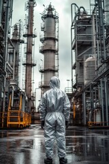 Fototapeta premium Worker in Protective Suit