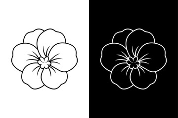 Elegant Pansy Vector Illustration. A Timeless Floral Symbol