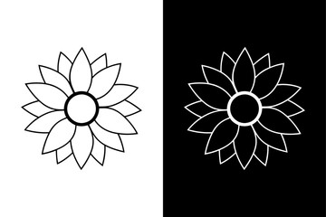 Graceful Sunflower Outline Drawings for Unique Aesthetics