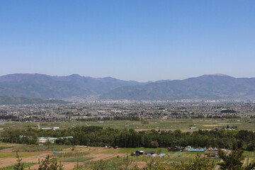 松本盆地（長野県安曇野市）