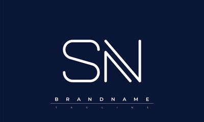 S, N logo design. SN  creative Monogram Logo. This logo design is the process of creating a visual symbol that represents a brand, company, or individual.