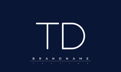 T, D logo design. TD  creative Monogram Logo. This logo design is the process of creating a visual symbol that represents a brand, company, or individual.