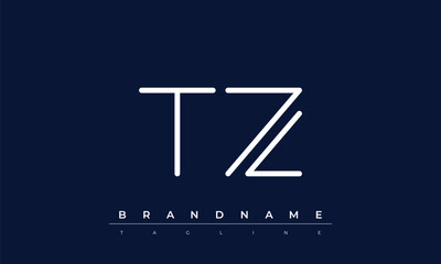 T, Z logo design. TZ  creative Monogram Logo. This logo design is the process of creating a visual symbol that represents a brand, company, or individual.