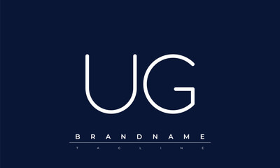U, G logo design. UG  creative Monogram Logo. This logo design is the process of creating a visual symbol that represents a brand, company, or individual.